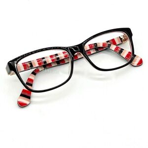 Kate Spade NY Calley 807 140 Women's Black Striped Eyeglasses Frame No Case